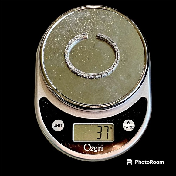 Rare Judith Ripka Sterling silver cuff bracelet with cz’s - Picture 6 of 6